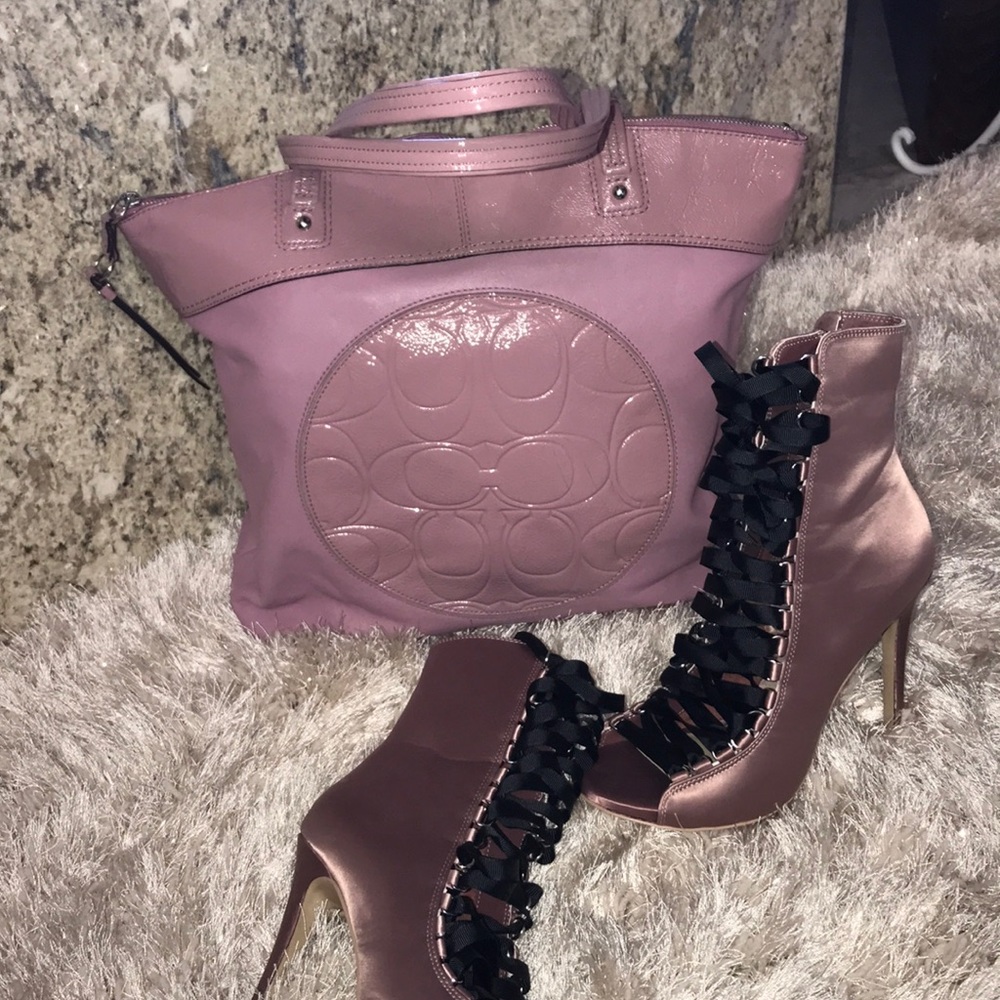 Coach Mauve Pink Large Tote Bag